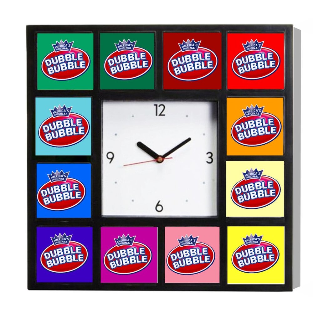 Dubble Bubble Chewing Gum Colorful Retro promo around the Clock Double